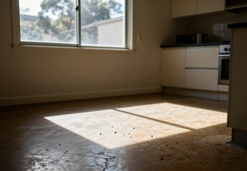 Cockroaches in a Taren Point kitchen before treatment